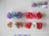 Wholesale Hair accessories Barrette Matellic Satin fabric Small Flower