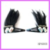 Wholesale Fashion feather snap clip