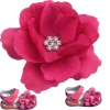 Wholesale kid shoes crystal diamond flower clip
