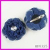 Wholesale Fashion fabric navy flower hair accessory