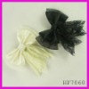 Fashion satin & mesh bow hair clip