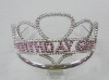Fashion plated party plastic tiara/ fashion princess crown