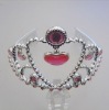 Wholesale Fashion plated princess plastic tiara