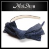 Wholesale Lady's Fashion Bowknot Jean Hair Hoop / Hair Accessory