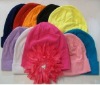 Wholesale Cotton baby beanies with flower