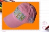 Wholesale cotton baseball cap hat pink