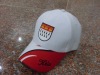 Wholesale cotton baseball cap hat white/red