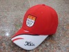 Wholesale cotton baseball cap hat red/white