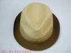 Folding straw beach hat