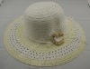 white cotton ladies hats/ladies fancy hats/100% cotton knitted hat