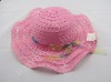 folding straw beach hat/plain straw hat/beach hats