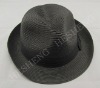 Wholesale plain straw hat/crochet straw hats/black top hat