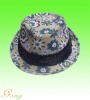 Wholesale 100% cotton elegant fedora hat