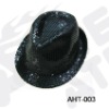Wholesale fashion black shiny sequins hat