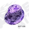 Wholesale fashion purple paillette party hat