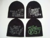 printed knitted beanie