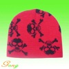 Knitted beanie hat with Jacquard logo