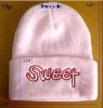 Wholesale Custom knit beanie hat wirh embroidery
