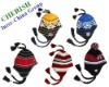 Wholesale Earflap Beanie jacquard pattern fleece lining