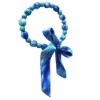 Wholesale blue wooden beads headwear