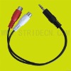 3.5mm stereo plug to 2RCA jacks cable