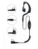 two way radio earhook earpiece/two way radio accessories
