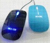 Wholesale flat optical mouse with lighting logo