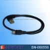 Wholesale 50cm, black, right angled usb am to mini usb extension cable