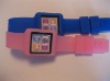 Wholesale mp3 or mp4 case with silicone wrist band