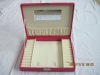 HOT!!! PU leather Jewelry box with mirror inside