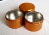 small round metal tin jewellery box