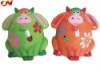 Lively ceramic pig money bank