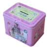 Wholesale Metal tin coin bank with lock