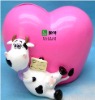 Wholesale Cow with heart money box promotion gift