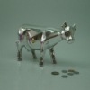 electroplated cow shape saving bank