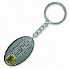 Wholesale Metal Keychain with Offset or Silkscreen Printing, Available in Different Standard Fittings