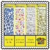 alphabet SGS puffy flash glitter sticker
