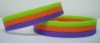 Wholesale Customized silicone rainbow bracelet