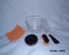 Wholesale 4 pcs shoe polish set with transparent pvc bag