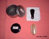 Wholesale 4 pcs shoe shine kit with round aluminum case