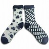 Wholesale women Jacquard Nylon Socks with Machine Locked Toe