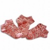 Wholesale women 84N double cylinder jaquard ankle socks with slub yarn