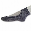 Wholesale women rumi socks with pointelle pattern with lace on the welt