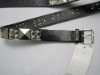 Wholesale Vogue pu women's fashion blet and wide rivet make of genuine waistband