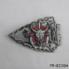 Wholesale Pewter finish western bull head buckle for belt