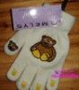 Wholesale Lovely animal print white gloves
