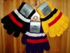 Wholesale Knitting stripe multicolor children glove