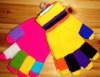 Wholesale Knitted acrylic multicolor winter glove