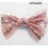 Wholesale glitter pink bow metal hair clips