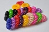 Wholesale muli colour telephone wire coil hair elastic band